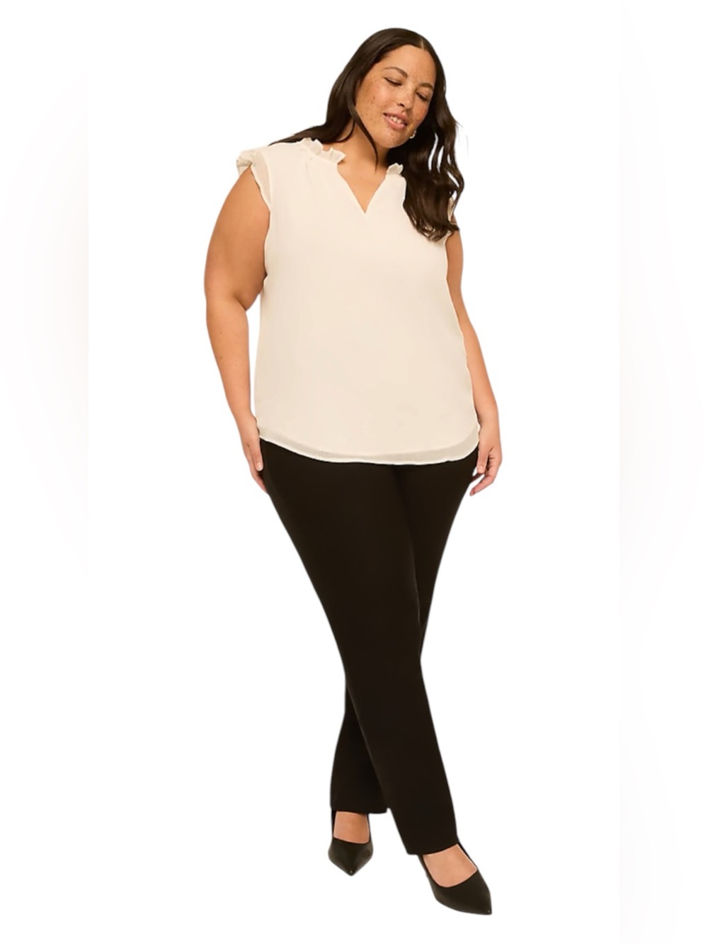 NWT Lane Bryant Pants 4-Season Black Straight Leg Stretch Plus Size 28 Short